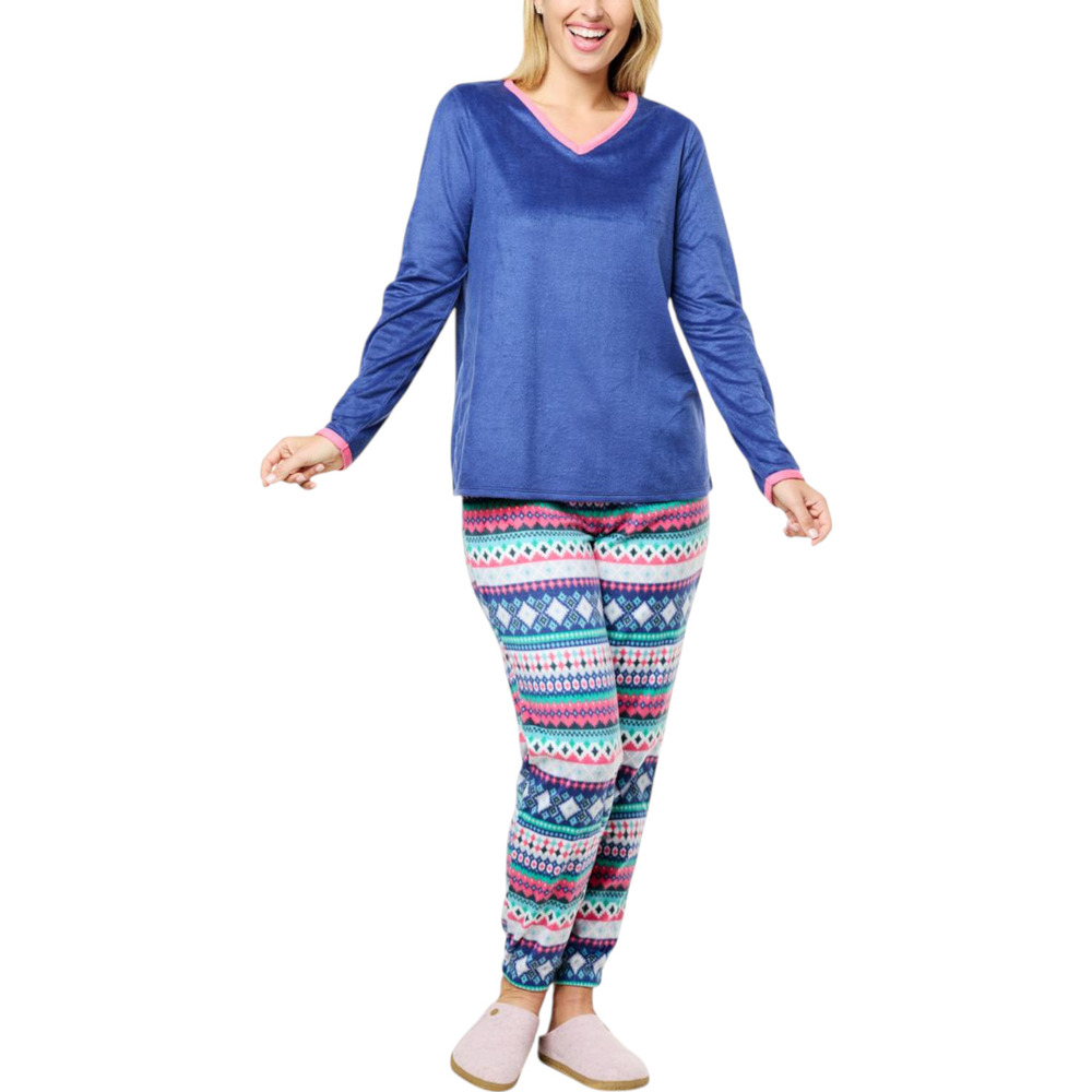 Comfort Code Women's 2-piece MicroFleece PJ Set Blue - Tall